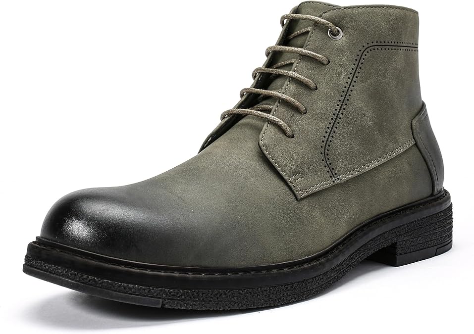Allthemen Mens Ankle Boots Lace Up Chelsea Business Chukka Shoe
