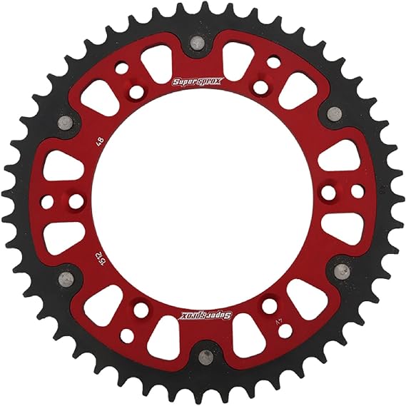 Supersprox - Red Stealth Sprocket, 48T, Chain Size 520, Rst-1512-48-Red