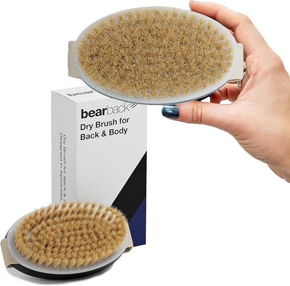 Dry Brushing Body Brush. Natural Bristle Exfoliating Brush. Smooth Skin | Cellulite Treatment | Lymphatic Drainage | Blood Circulation. Fits Original Bearback Handle. American Small Business