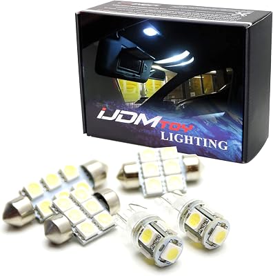iJDMTOY Premium SMD LED Lights Interior Package Combo Compatible With 2008-2012 Mercedes-Benz W204 C250 C300 C350 C63 AMG C-Class Sedan, Xenon White