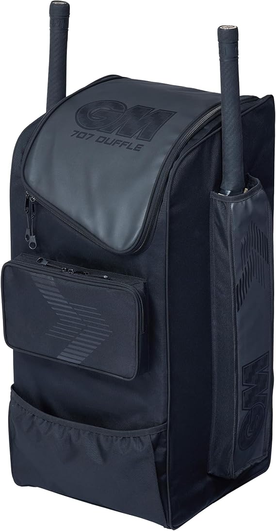 Gunn & Moore GM Cricket Duffle Duffel Bag | Tough 600 Denier Polyester | Small, Medium, Large or Extra Large | Blue, Blue & Red, Black & Blue or Black, Cyan & Fluro