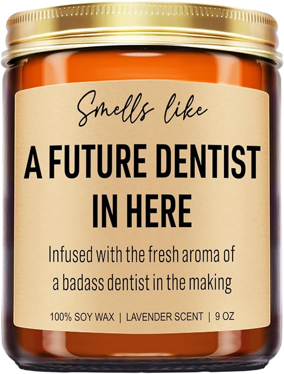 Younift Funny Future Dentist Candle, Dental Hygienist Graduation Gifts, Dental Hygiene, Dental Office Decor, Dentist Gifts for Women, Men, Coworkers, School Students, Dentists Appreciation Presents