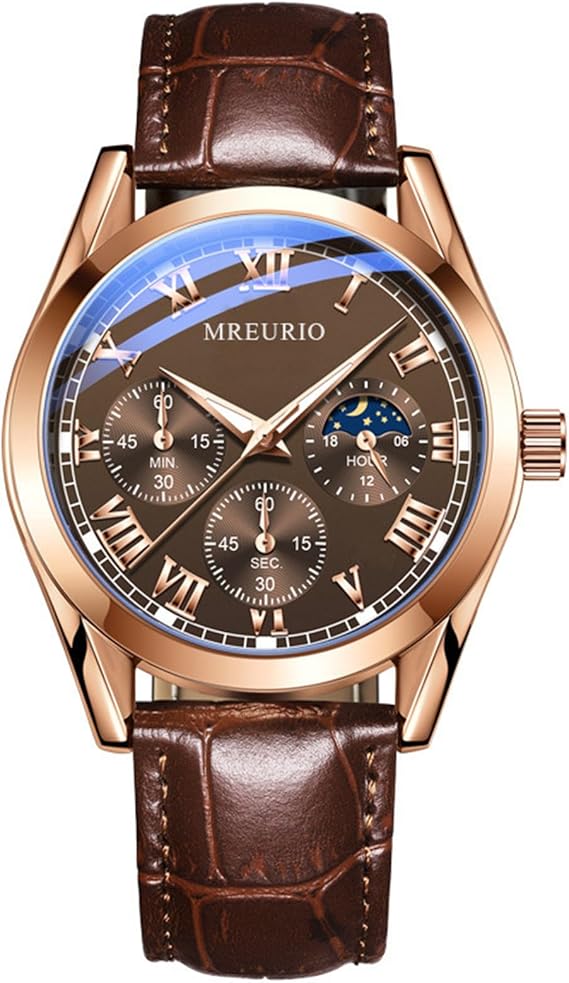 Gstb400 Leather Analog Quartz Watch Ms. Wristwatch Clock Business Date Casual Watch Bn0151-09l