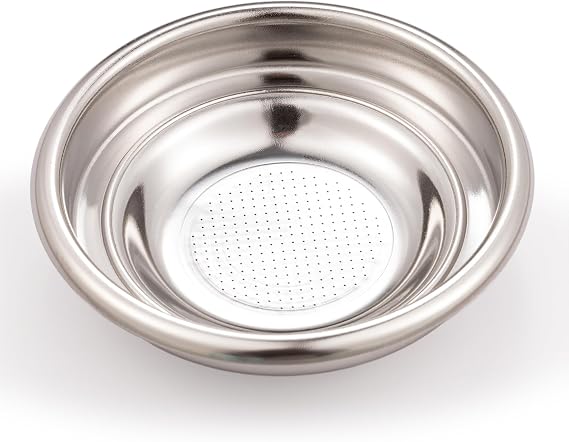 Espresso Machine Single Shot Filter Basket - 58 mm Non-Pressurized Stainless Steel - Reusable, For Gaggia, for Rancilio - 7 grams
