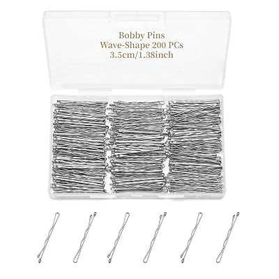 200 Pcs 1.38 Inch Wave-Shaped Bobby Pins Silver Metal Hair Pins Hair Accessories for Women Stylists Hair Sticks Girl