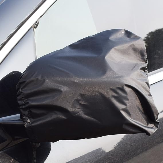 Car Side Mirror Protective Cover - Black Auto Exterior Rear Mirror Covers - Universal 13'' x 11'' for Cars, SUV, Pickup, Truck - from Snow, Ice and Frost