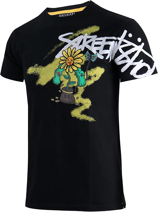 SCREENSHOT-TEE3202SS Mens Hip-Hop NYC Streetwear Urban Varsity Racing Premium Tee