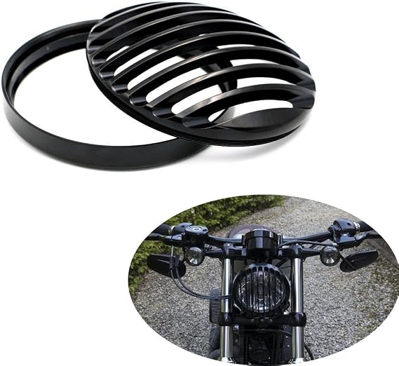 Metal Headlight Grill Cover Fits Harley Davidson Sportster XL 883 1200 X48 Black