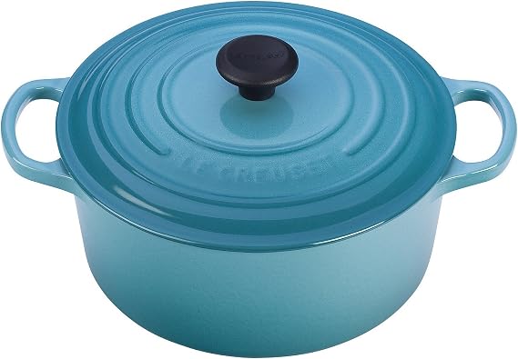 Le Creuset Enameled Cast Iron Signature Round Dutch Oven, 3.5 qt, Caribbean