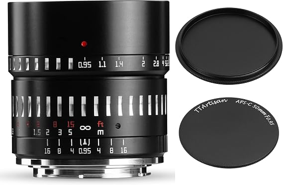 TTArtisan 50mm F0.95 APS-C Large Aperture Portrait Prime Lens for Canon RF-Mount Camers EOS R, RP, R5,R6