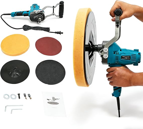 Electric Trowel Concrete Cement Mortar 850W 4 Speed Wall Smoothing Polish | 110V Electric Plaster Mortar Cement Putty Trowel, Wall Smoothing Polishing Machine