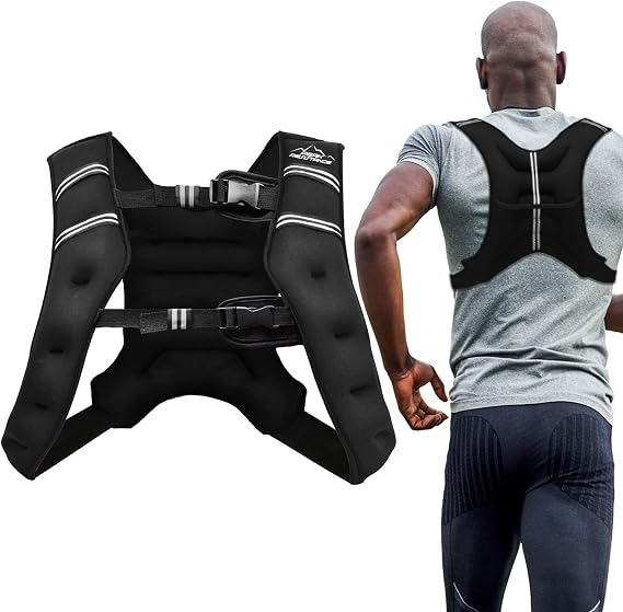 "Aduro Sport Weighted Vest Workout Equipment, 4lbs/6lbs/12lbs/20lbs/25lbs/30lbs Body Weight Vest for Men, Women, Kids"