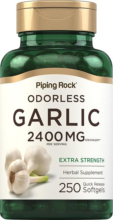 Piping Rock Odorless Garlic Softgels | 250 Count