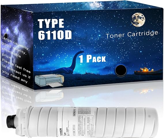 Type 6110D Toner Cartridge Compatible for Ricoh IM 7000 IM 8000 IM 9000 Printers,with Chip Large Printing Demands (Black)