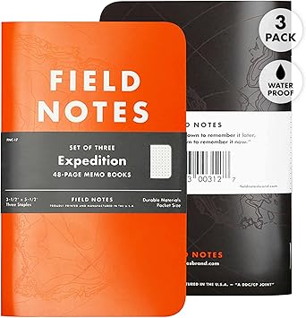 Field Notes | Expedition Edition 3-Pack | Waterproof Notebook