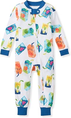Burts Bees Baby baby-boys Sleepers, 100% Organic Cotton, One-piece Pjs, Diagonal Zip Up Jumpsuit, Snug Fit Footless Pajamas With Snap Tab in Sizes 12, 18, and 24 Months