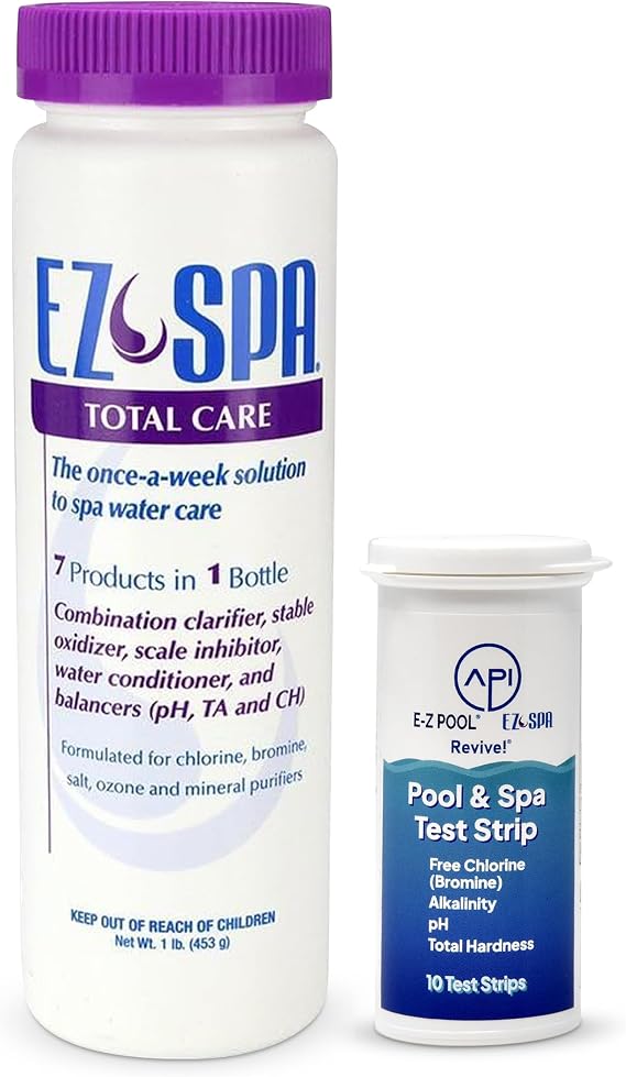 Complete Weekly Spa Care Maintenance Advanced Total Alkalinity Balancer and Water Treatment Solution for Hot Tubs and Spas - 1 lb with Test Strips