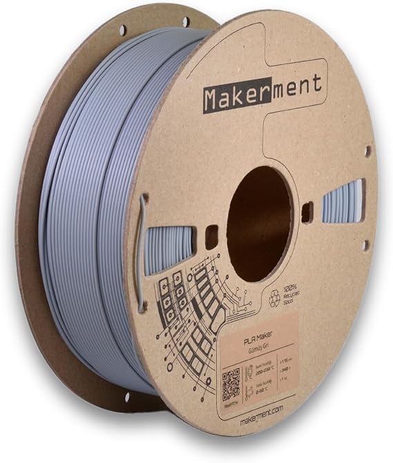PLA Maker (Gümüş Gri), 1.75mm 1kg 3D Yazıcı PLA Filamenti