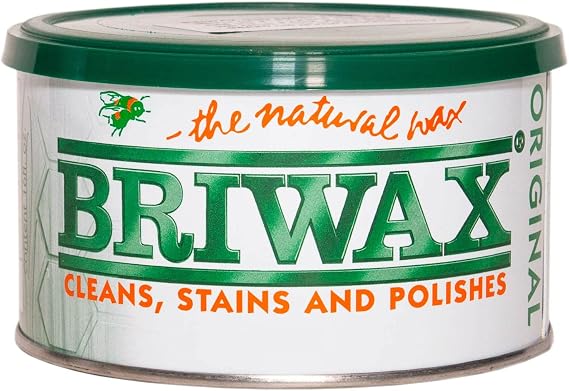 Briwax (Light Brown) Furniture Wax Polish, Cleans, Stains, and Polishes