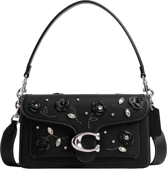Coach Tabby Shoulder Bag 26 with Crystals Embellishment, LH/Black