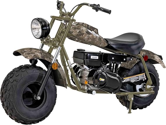 Massimo Motor Warrior200 196CC Engine, 6.5 HP Super Size Mini Motor. Wide Tires Motorcycle Powersport (Camouflage)
