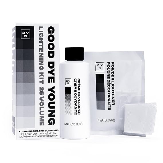 Good Dye Young Hair Lightener Kit, Powder Bleach & Developer, 4 OZ, Vegan
