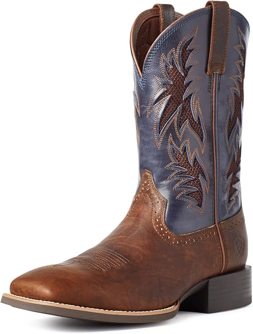 Ariat Men's Sport Cool VentTEK Wide Square Toe Cowboy Boot