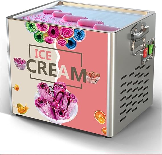 330W Electric Fried Ice Cream Roll Machine Commerial Use and Home Use Stainless Stell Fried Ice Pan With Efficiency And Precision