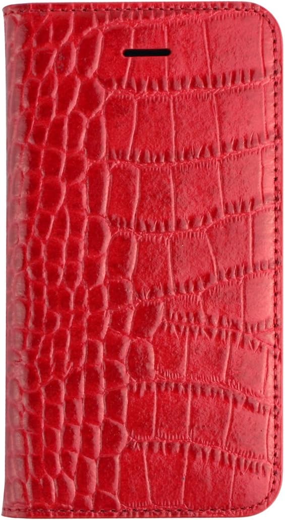 日本正規代理店品 GAZE iPhone SE/5s/5 ケース Vivid Croco Diary レッド 手帳型 GZ7551i5se