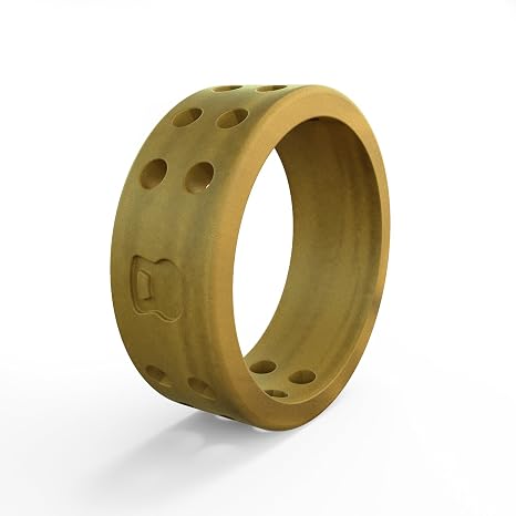 Women's Gold Perforated Silicone Ring Size 04
