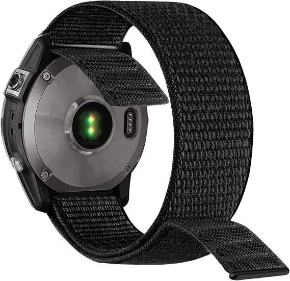 YOOSIDE 22mm Hook and Loop Nylon Watch Strap for Garmin Fenix 8 / epix Pro/Tactix 8 (47mm), Quick Dry Ultralight Sport Wrist Band for Fenix 7/6/5, Instinct 3 45mm