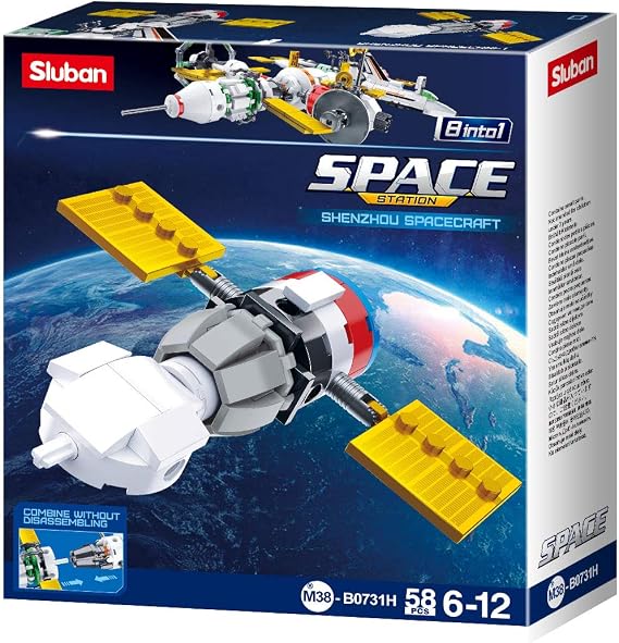 Sluban - Space-Shenzhou Spacecraft(58pcs), M38-B0731H, Multi-Coloured