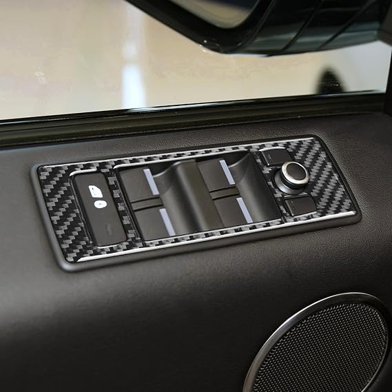 Car Accessories Rising and lowering Compatible with Range Rover Sport 2014 2015 2016 2017 Left Driving Car Carbon Fiber Interior Decorative Stickers