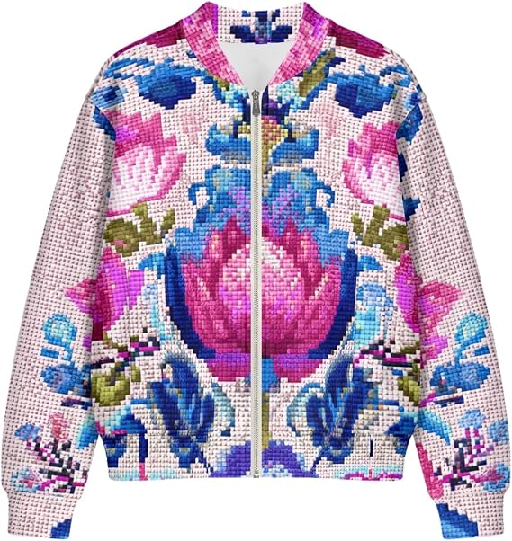 Pinupub Zip Up Jackets for Women Casual Long Sleeve Fall Bomber Jacket with Pockets Spring Comfy Coat Outerwear