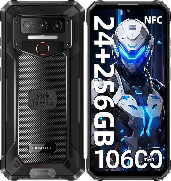 WP23 Plus Rugged Phone Unlocked -10600mAh Battery,24GB+256GB/TF 1TB