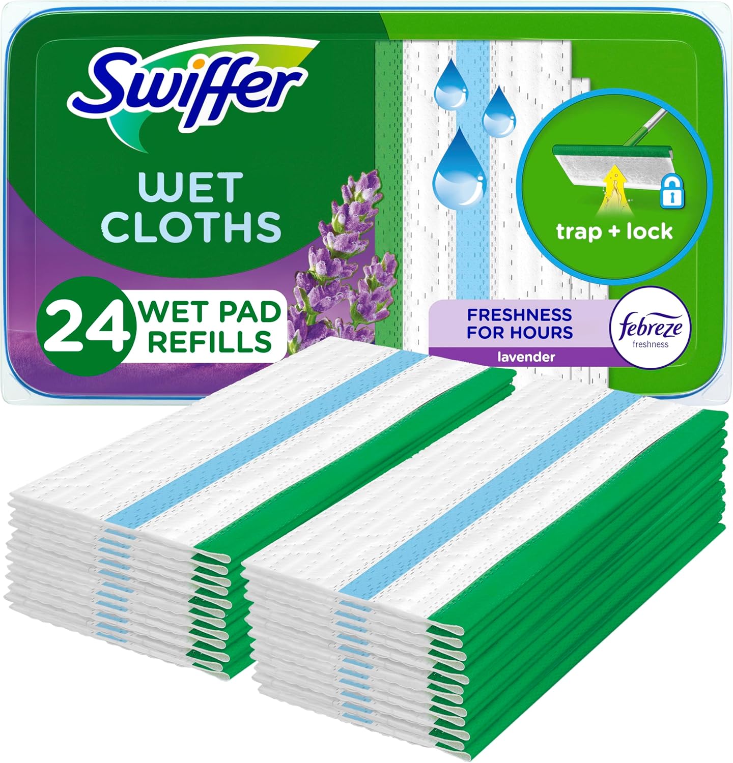 Swiffer Sweeper Wet Mopping Cloth Refill - Lavender Vanilla & Comfort - 24 ct by Swiffer
