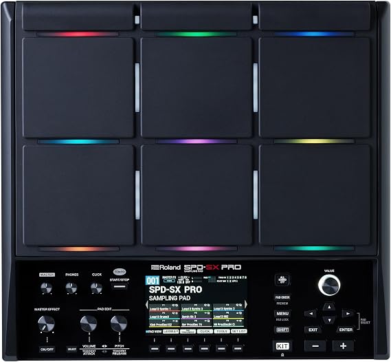 Roland SPD-SX PRO Sampling Pad | The Flagship Sampling Pad for Drummers & Other Musicians | 9 Playing Surfaces, 8 External Trigger Inputs, Color Display, Customizable Pad LEDs, Onboard FX & More | The Flagship Sampling Pad for Drummers and Other Musicians, 9 Playing Surfaces, 8 External Trigger Inputs, Color Display