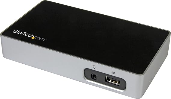 DVI Docking Station for Laptops - USB 3.0 - Universal Laptop Docking Station - DVI Laptop Dock (USB3VDOCKD),Black & silver
