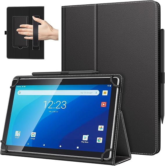 TiMOVO Universal Case for 10.1 Inch Android Tablet with Pen Loop, Black