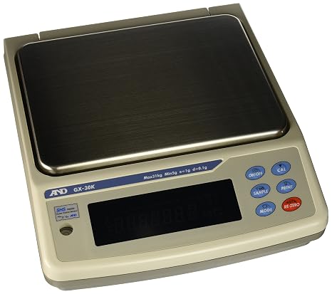 A&D Engineering GX-30K Series GX-K Industrial Balance with Internal Calibration, 31kg Capacity, 110V