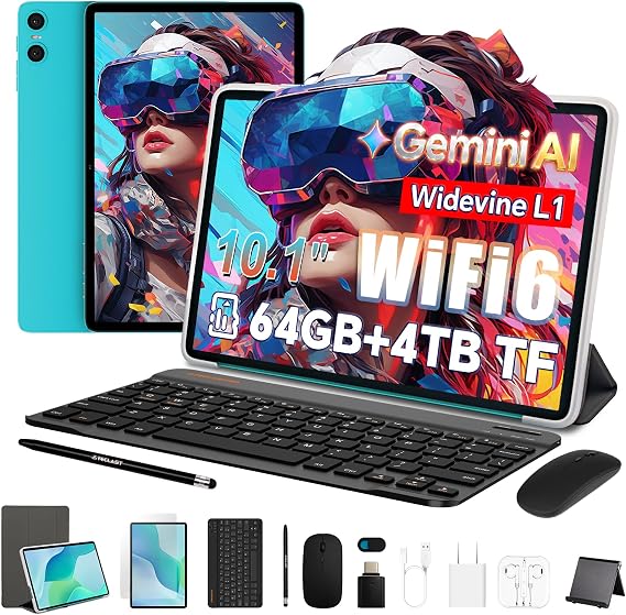 TECLAST 10.1" P33 Android 2-in-1 Tablet Bundle with Keyboard Mouse Case