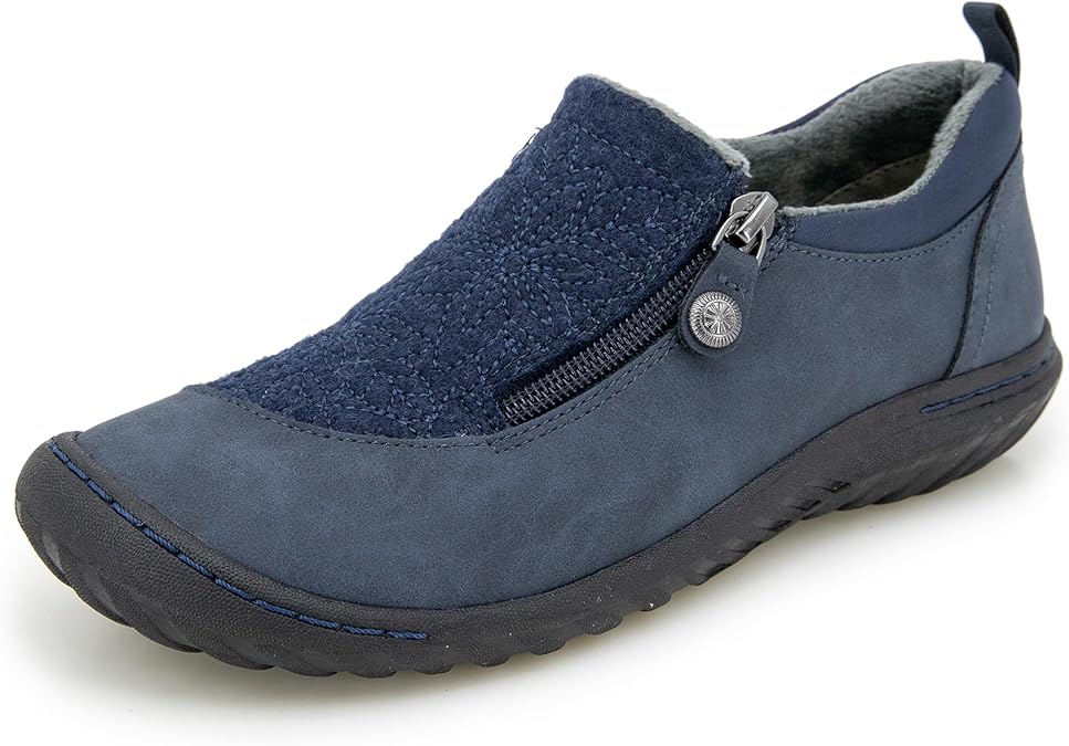 JBU by Jambu Women's Elodie Comfortable Casual Side Zipper Dress Shoes