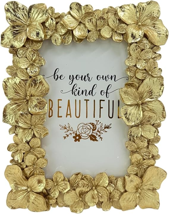 4x6 Picture Frame Gold Floral Ornate Retro Hand-Crafted