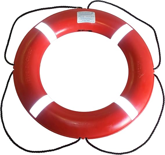Dock Edge + Inc. USCGA Approved S.O.L.A.S. Life Ring Buoy (Orange, 30-Inch)