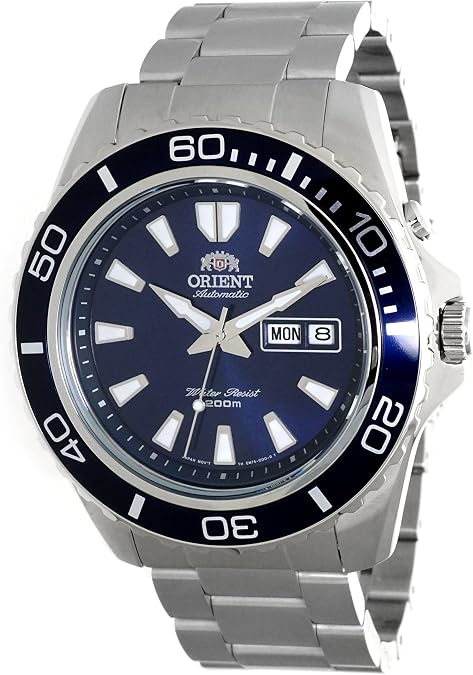 Orient #FEM75002D Men's Mako XL Stainless Steel Blue Dial Automatic Dive Watch