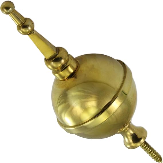 Brass Ball & Spire : Finial Grandfather Longcase Clock Watch Tool (210)