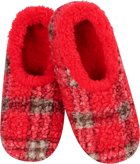 Snoozies Plaid Mens Slippers
