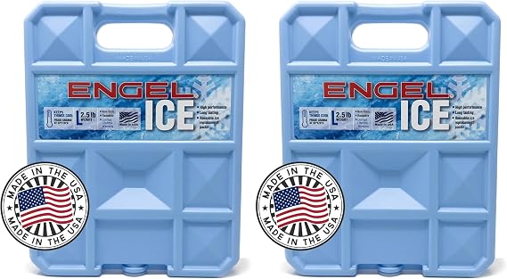 Engel 32F Cooler & 5F Freezer Packs - Made in The USA - Ice Packs for Boating, Fishing, Camping & Food Storage. The Perfect Non-Toxic Safe Replacement for Regular Ice or Dry Ice.