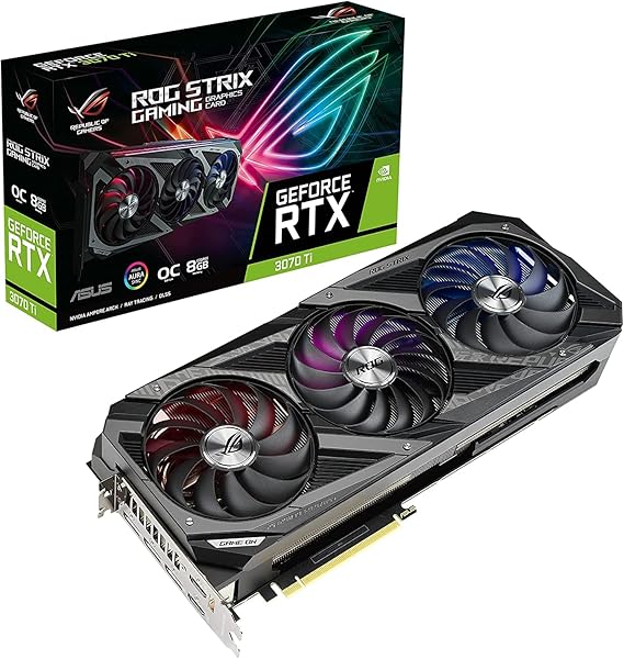 ASUS ROG Strix NVIDIA GeForce RTX 3070 Ti OC Edition Gaming Graphics Card PCIe 4.0, 8GB GDDR6X, HDMI 2.1, DisplayPort 1.4a, Axial-tech Fan Design, 2.9 Slot, Super Alloy Power II