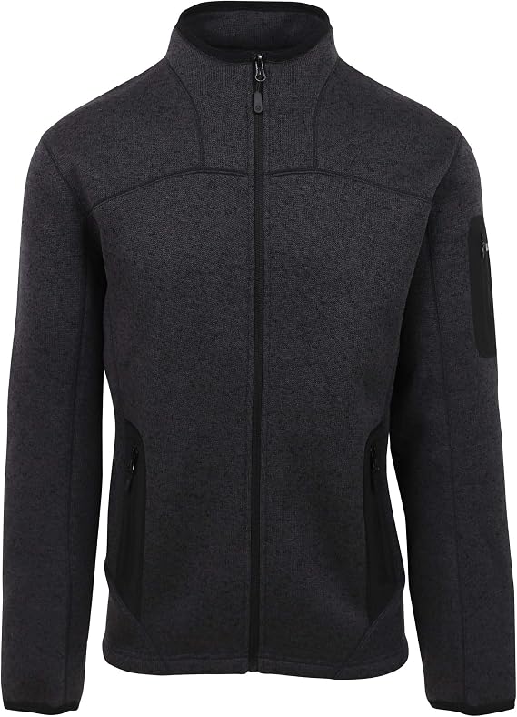 ICEWEAR Lucas Fleece Jacket For Men - Mens High Collar Sweater - 100% Polyester Fleece - Warm Clothing For Men